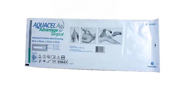 Aquacel® Ag Advantage Surgical 3-1/2 X 14 Inch Wound Dressing - 422607