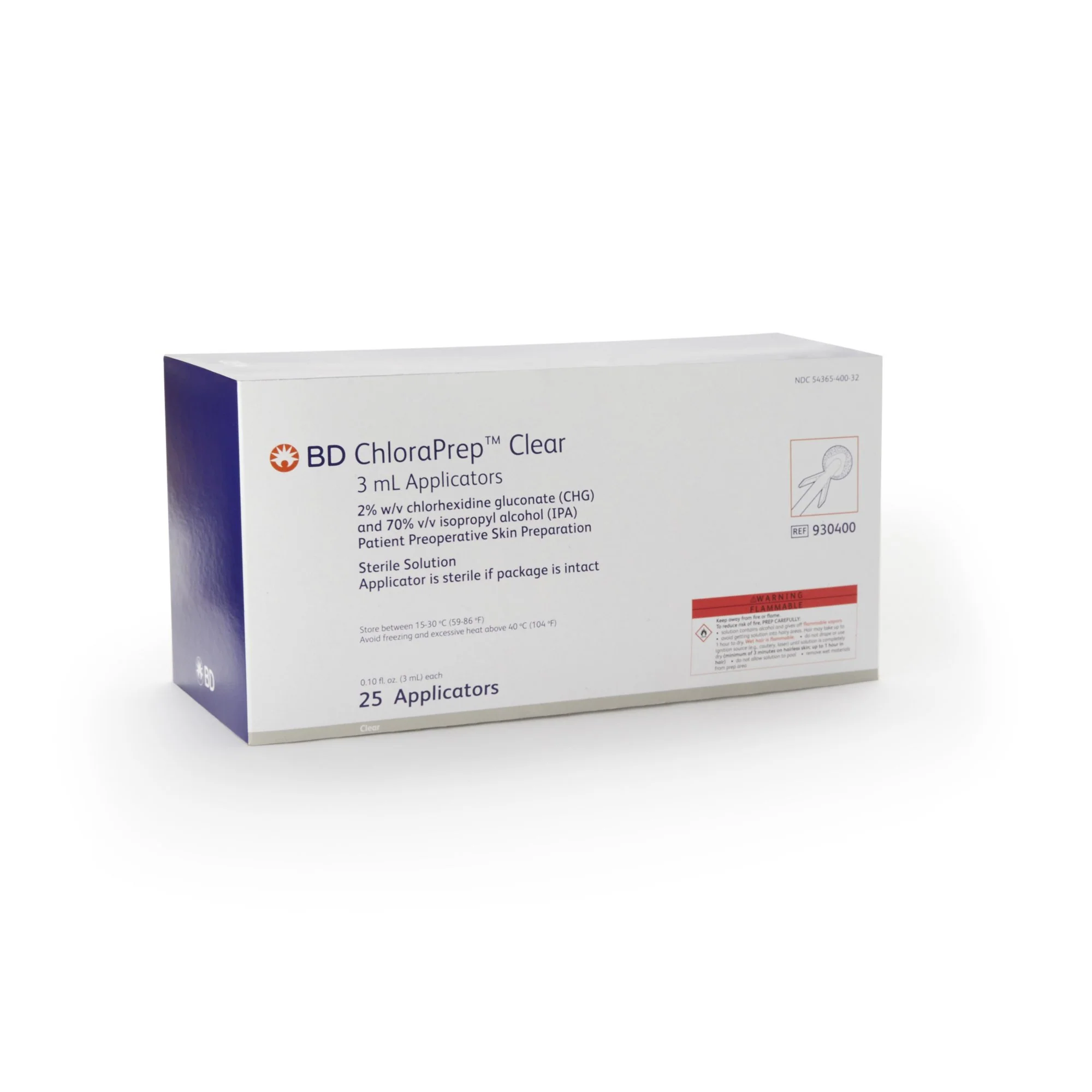 ChloraPrep™ Clear 3 mL Foam Applicator 2% / 70% Strength (930400)