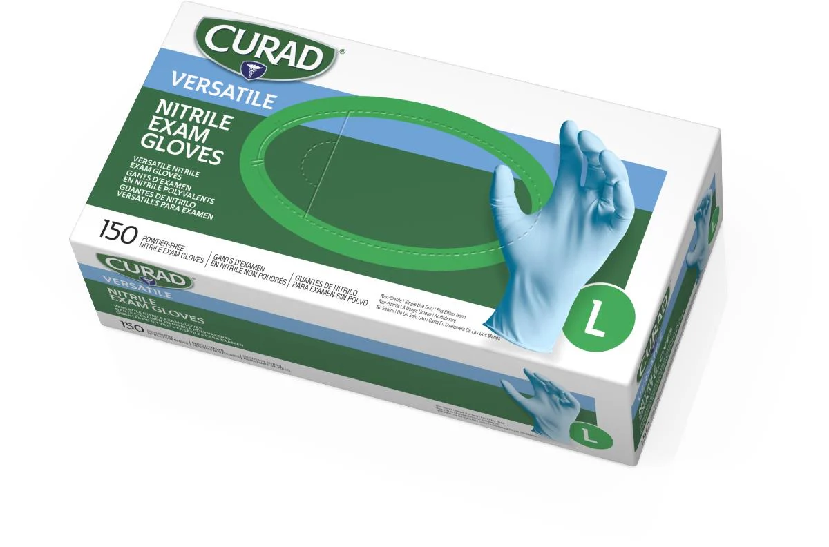 Curad Nitrile Exam Gloves - Latex Free & Powder Free -150/Box - Image 3