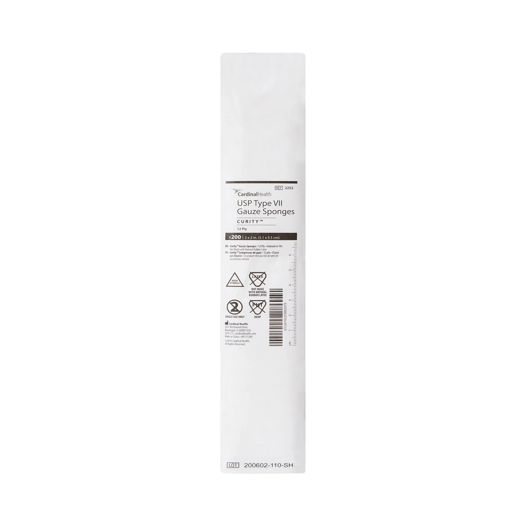 Curity™ 2x2 Non Sterile 12-Ply Gauze Sponges - 2252
