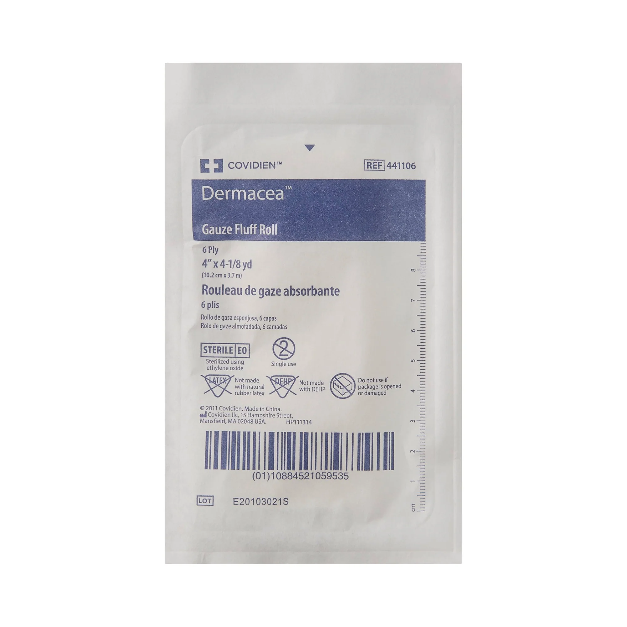 Dermacea™ 4 Inch X 4-1/8 Yard Fluff Bandage Roll- 441106