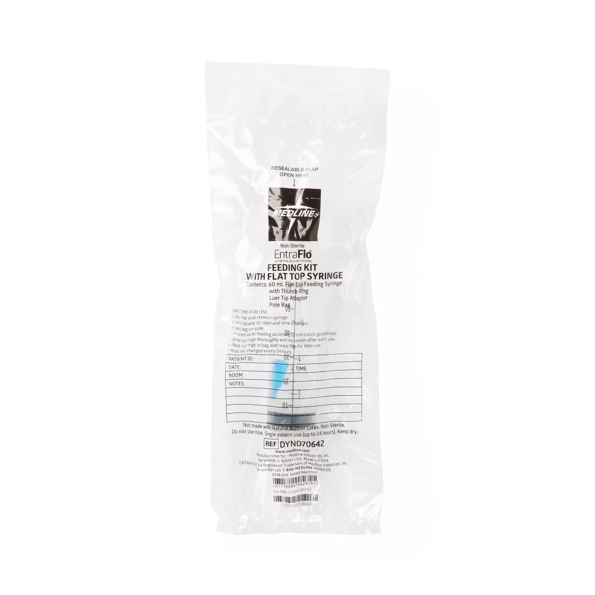 EntraFlo Feeding Kit with Flat Top Syringe- DYND70642