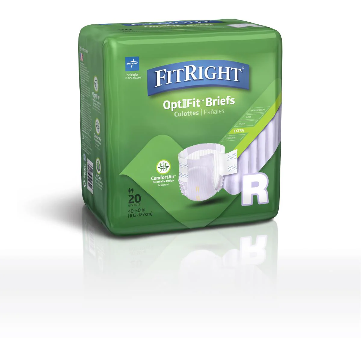 FitRight Extra Incontinence Briefs - Case of 80 - Image 3