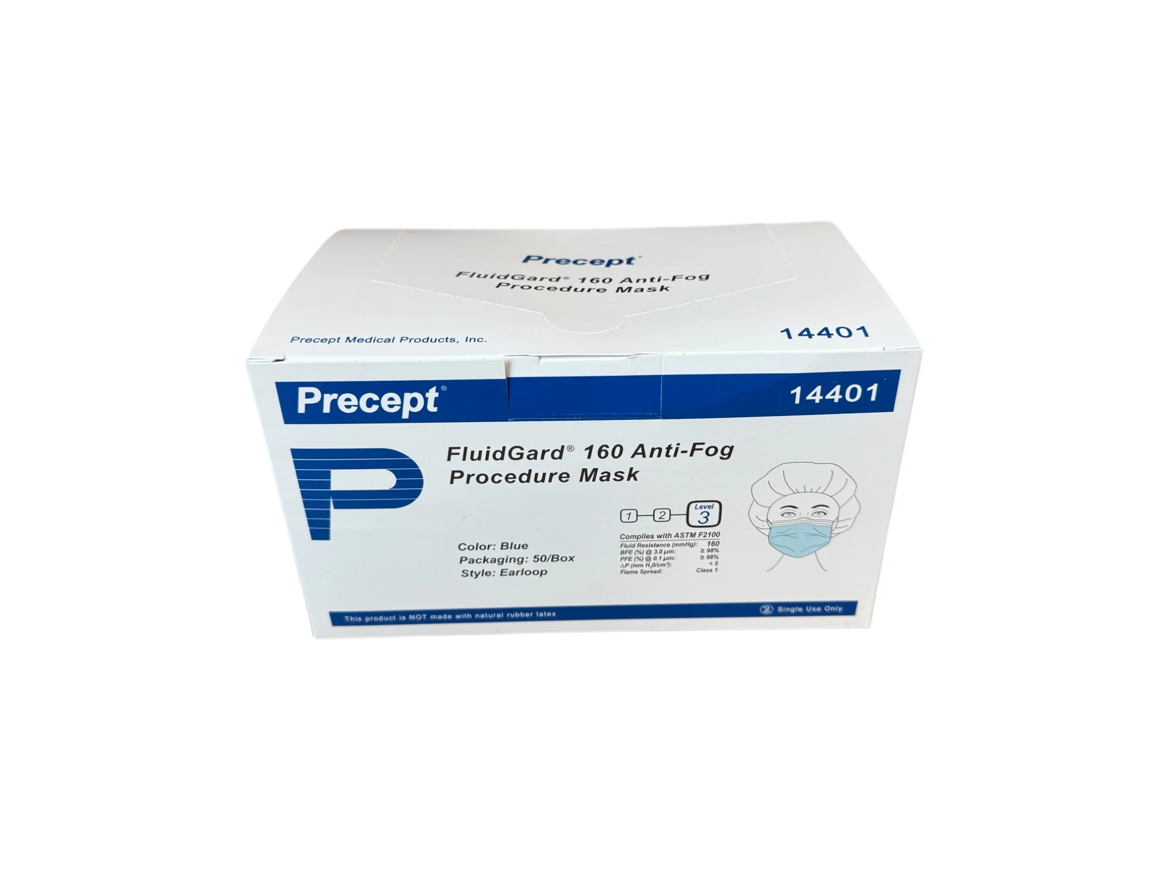 FluidGard® 160 Anti-fog Foam Procedure Mask- Box of 50