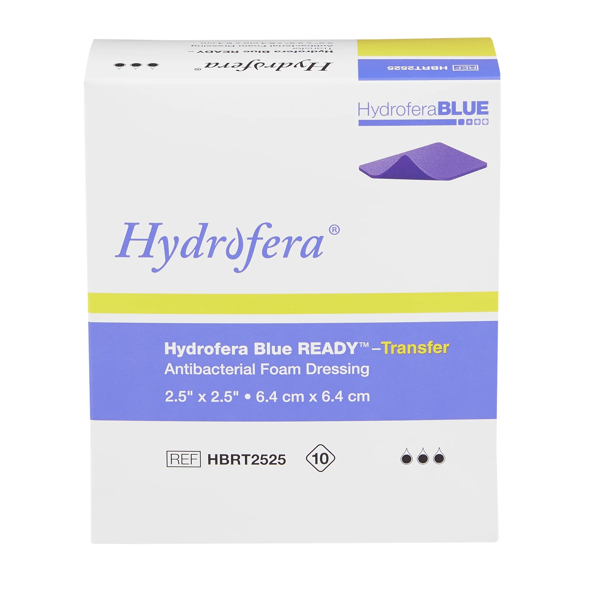 Hydrofera BLUE® READY-Transfer Antibacterial Foam Dressing 2-1/2" X 2-1/2"