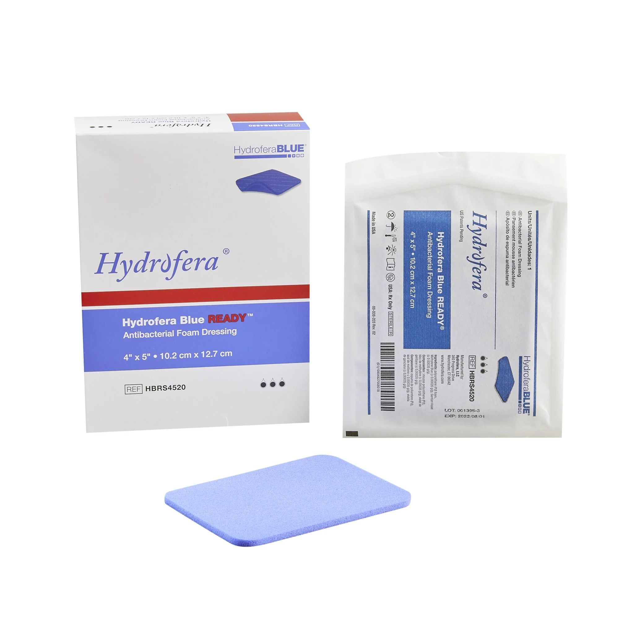 Hydrofera Blue Ready Antibacterial Foam Dressing 4" x 5" - Image 3