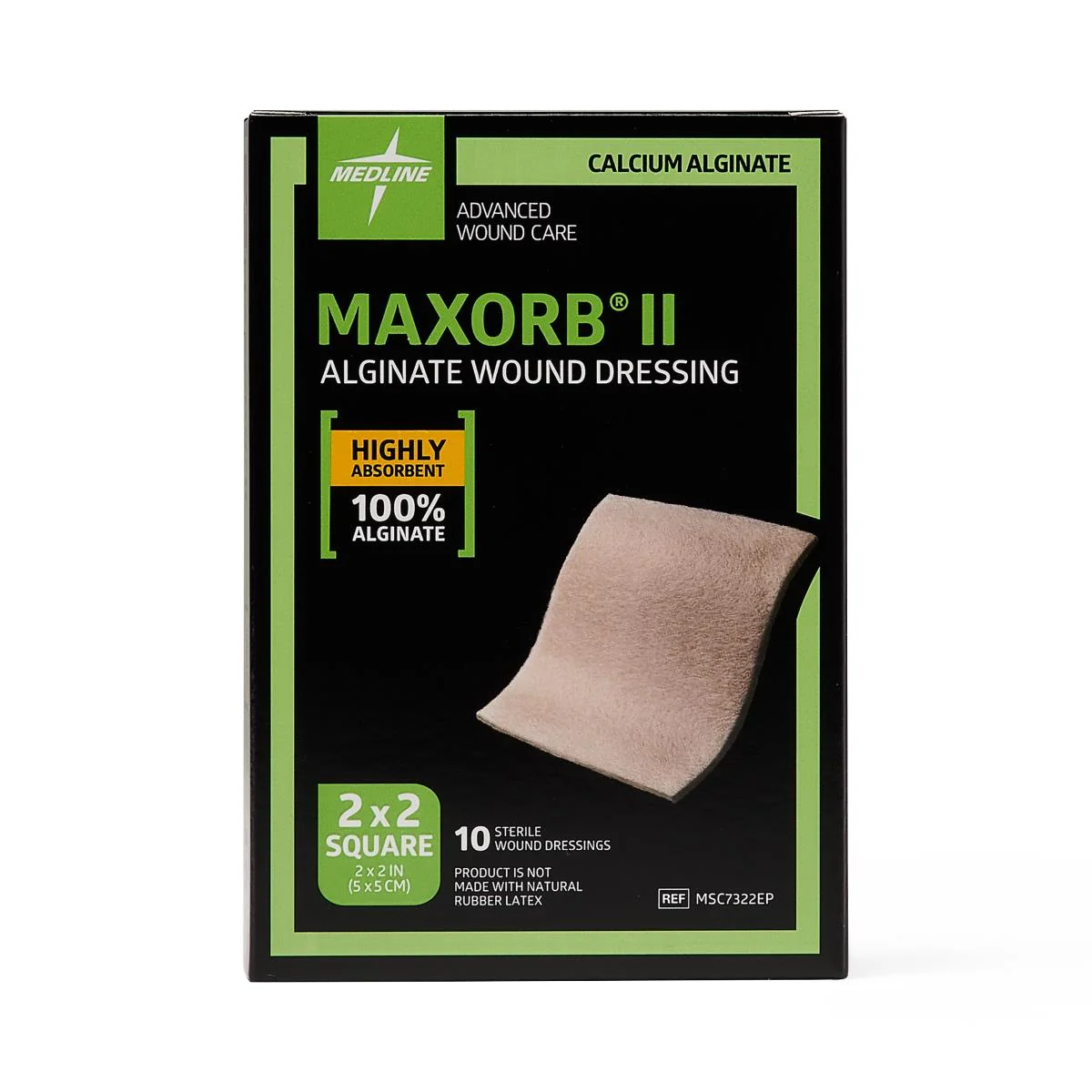 Maxorb II Alginate 2" x 2" Dressing - MSC7322EP