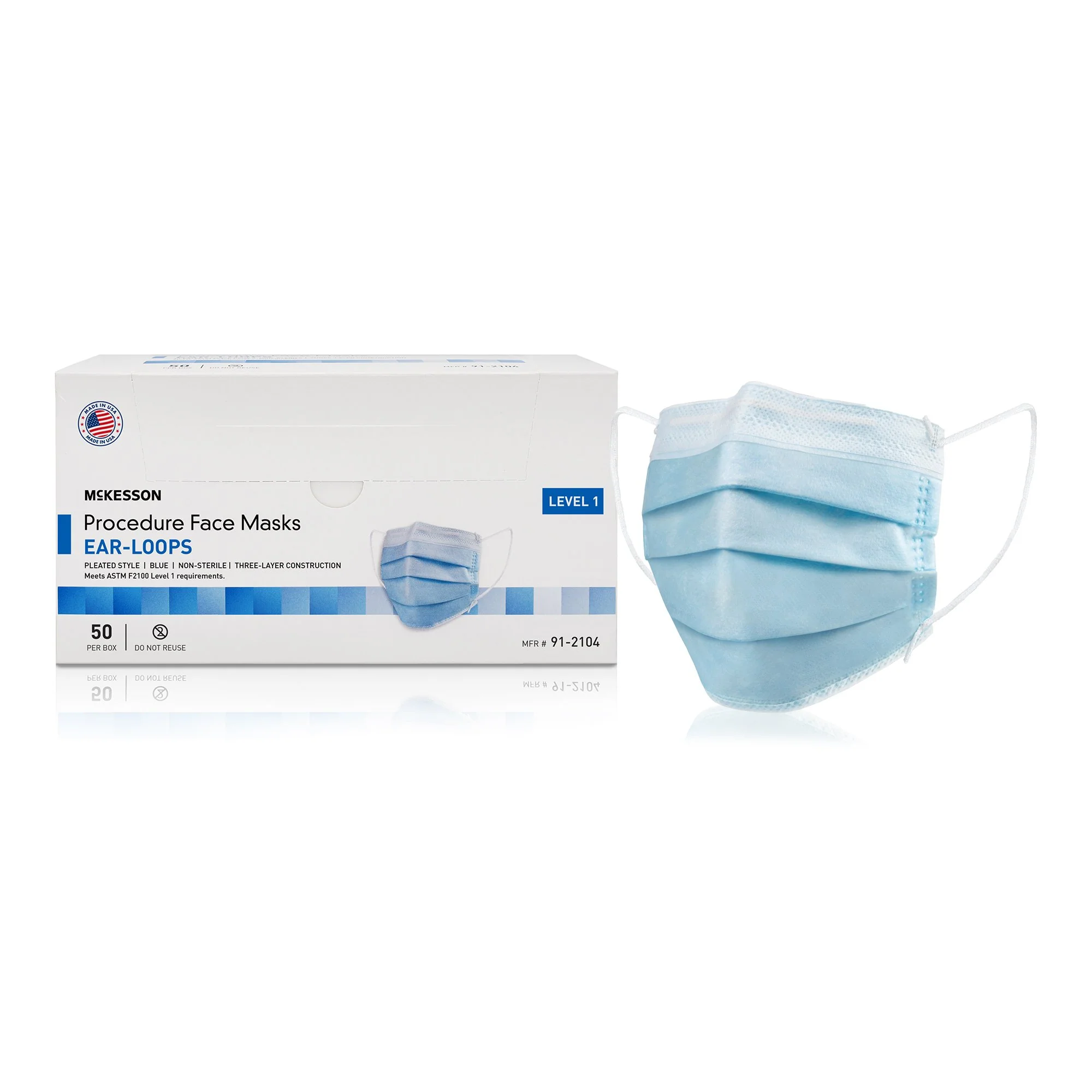 Mckesson™ Procedure Mask with Earloops - 91-2104