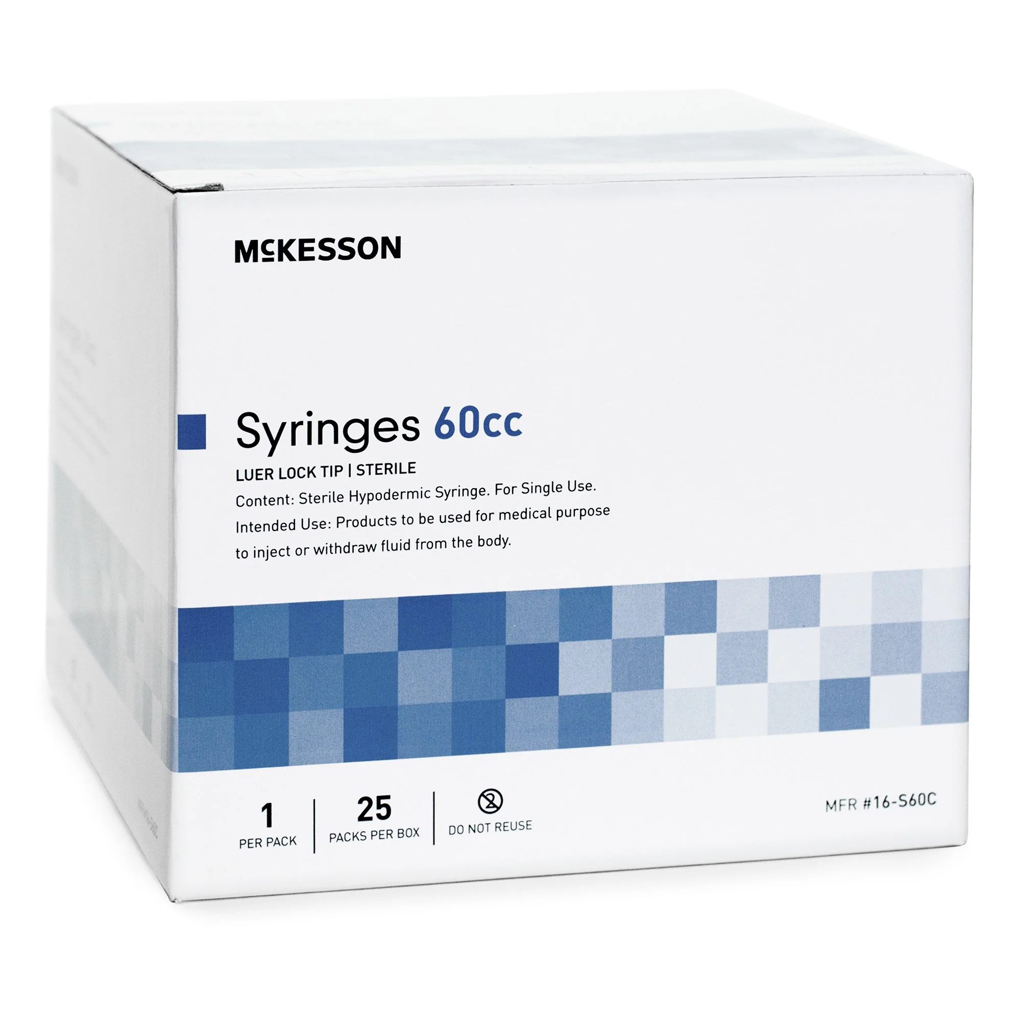 McKesson 60cc Luer Lock Tip Syringe - 16-S60C