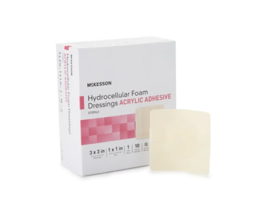 McKesson Hydrocellular Foam Bordered Dressing 3" x 3" - 16-4670