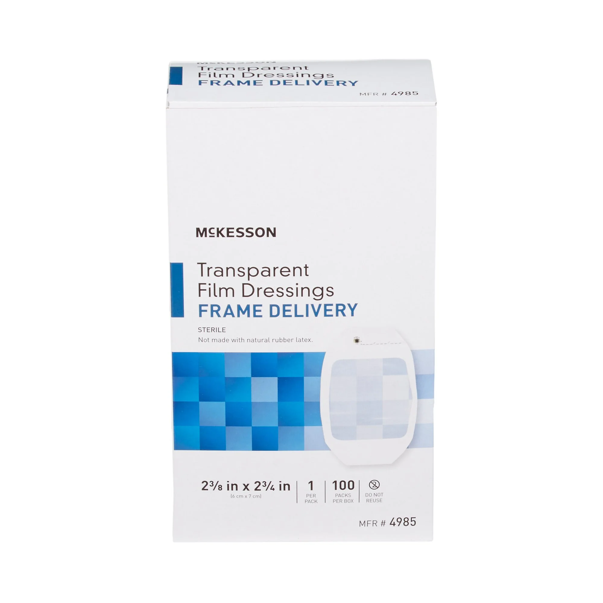 Mckesson Transparent Film Dressing 2 3/8 X 2 3/4 - 4985