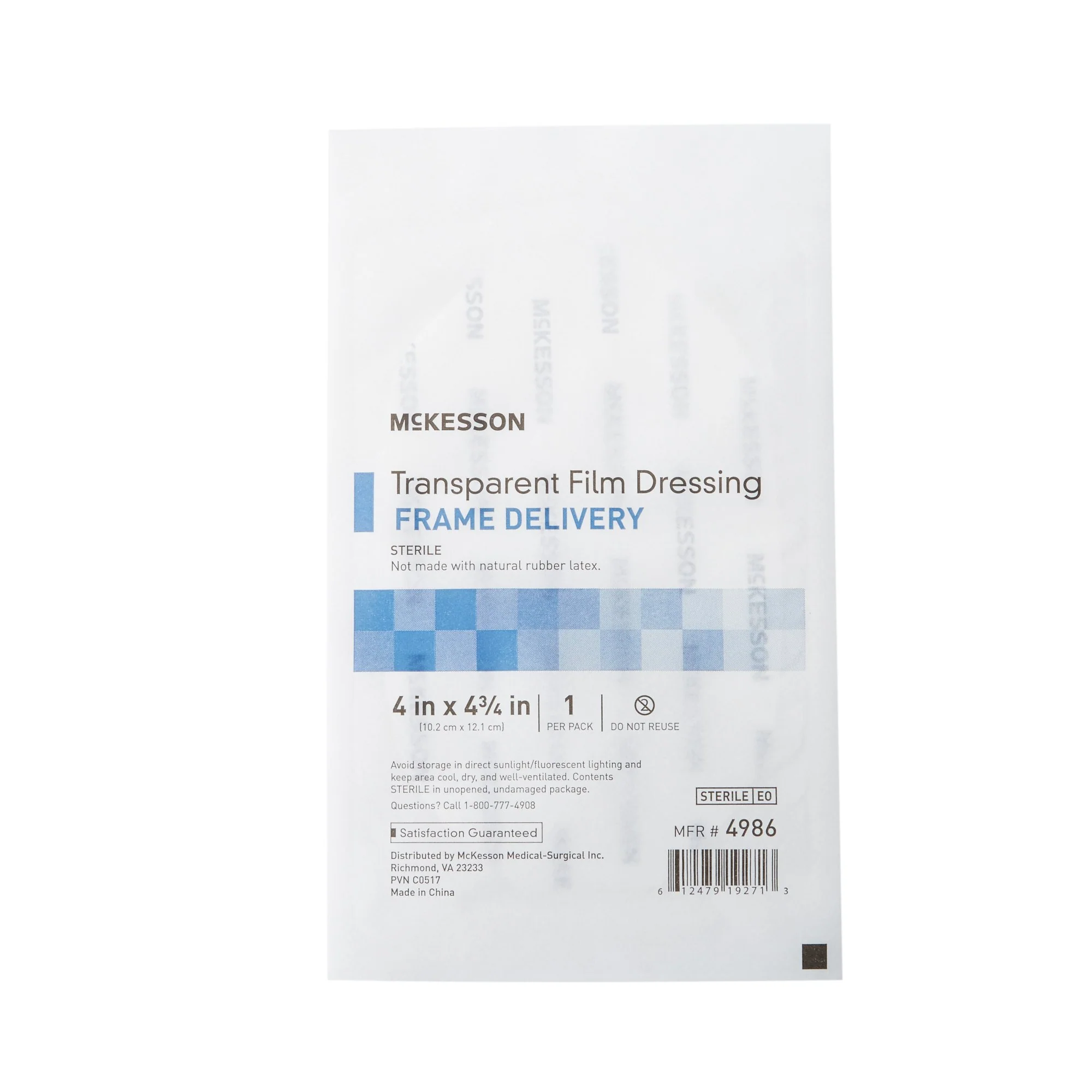 Mckesson Transparent Film Dressing 4 X 4-3/4 - 4986 - Image 2
