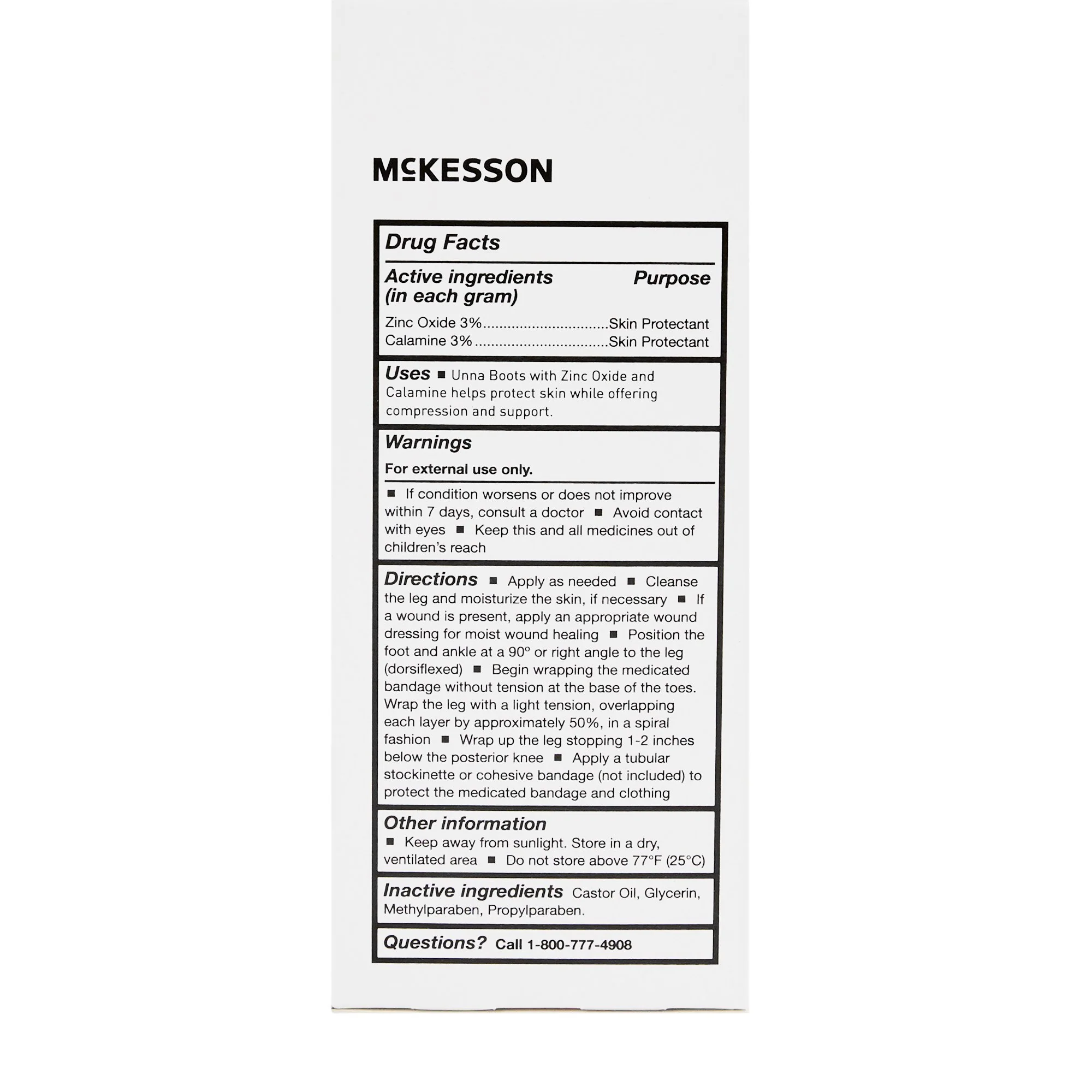 McKesson Unna Boot 4" with Zinc Oxide & Calamine - 2069S - Image 2