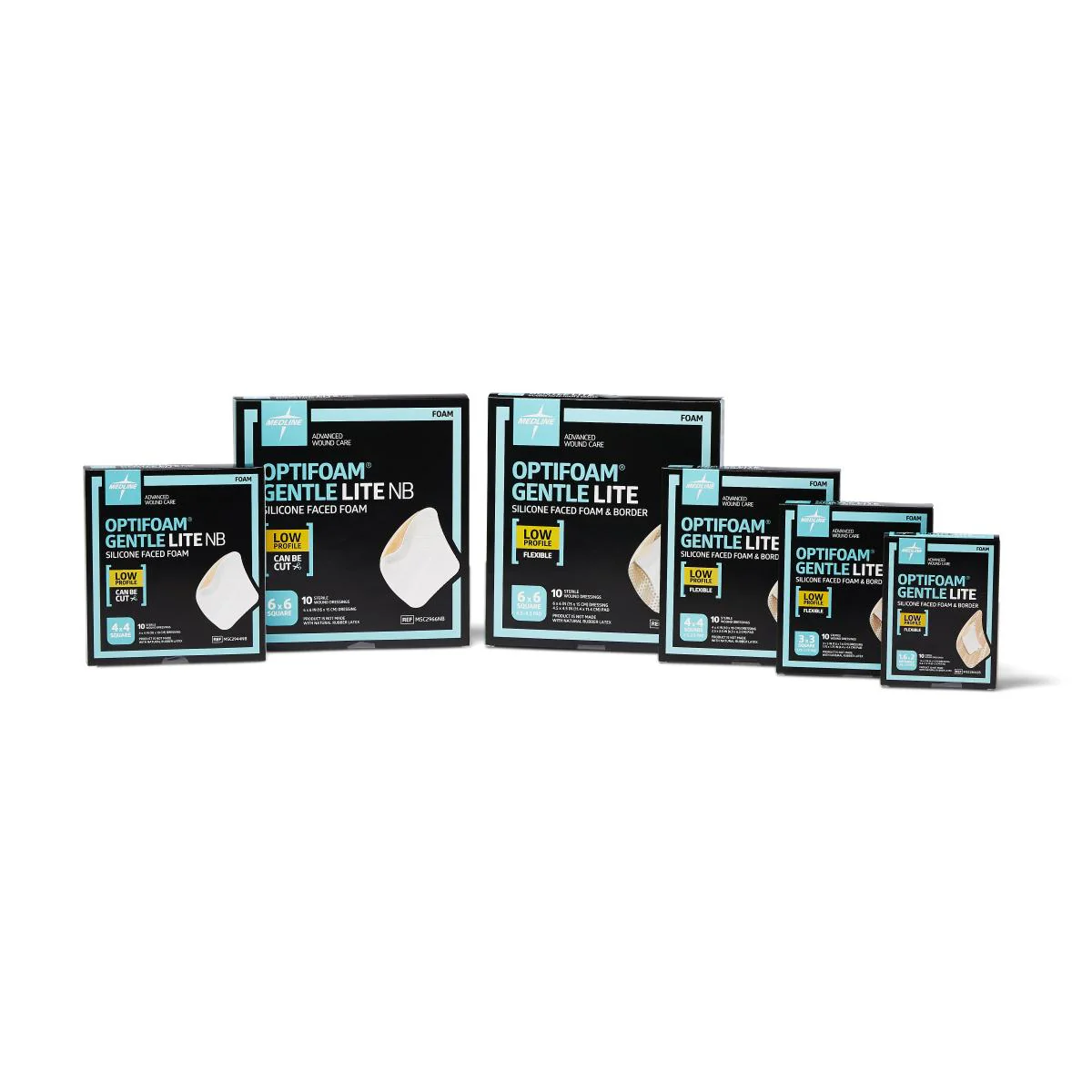 Optifoam Gentle Lite with Border 1.6" x 2 - Box of 10 - Image 2