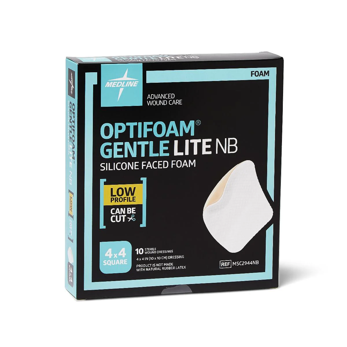 Optifoam Gentle Lite 4" x 4" Dressing - Box of 10
