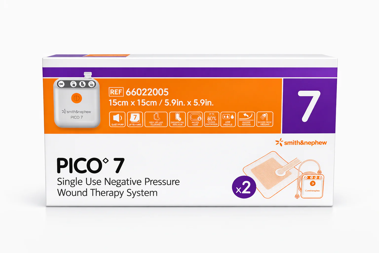 PICO 7 Negative Pressure Wound Therapy 15 x 15 Two Dressing Kit  - 66022005 - Image 3