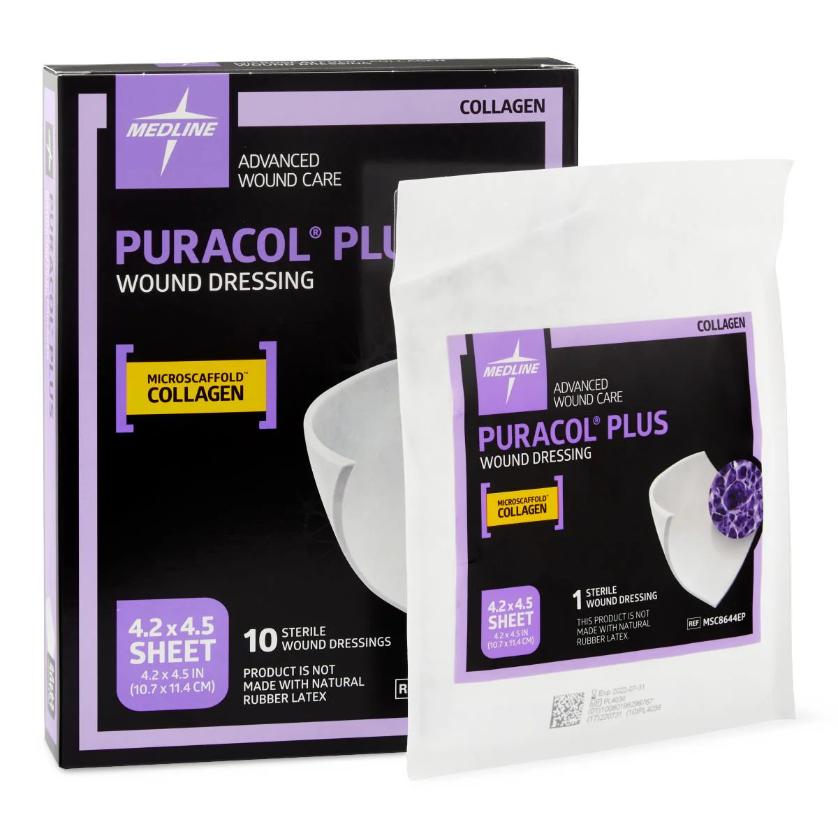 Puracol Plus 4" x 4" Collagen Wound Dressing
