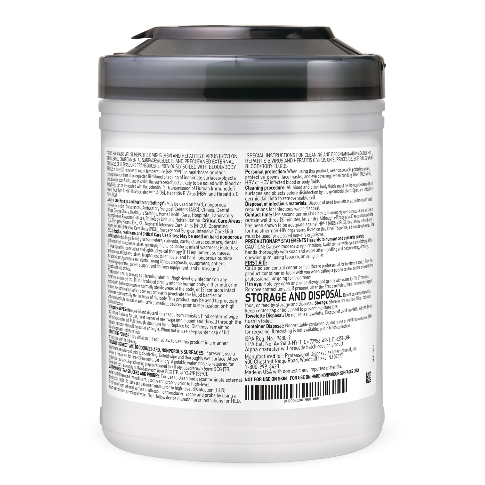 Sani-Cloth® AF3 Surface Disinfectant Wipe - Case of 12 - P13872 - Image 2