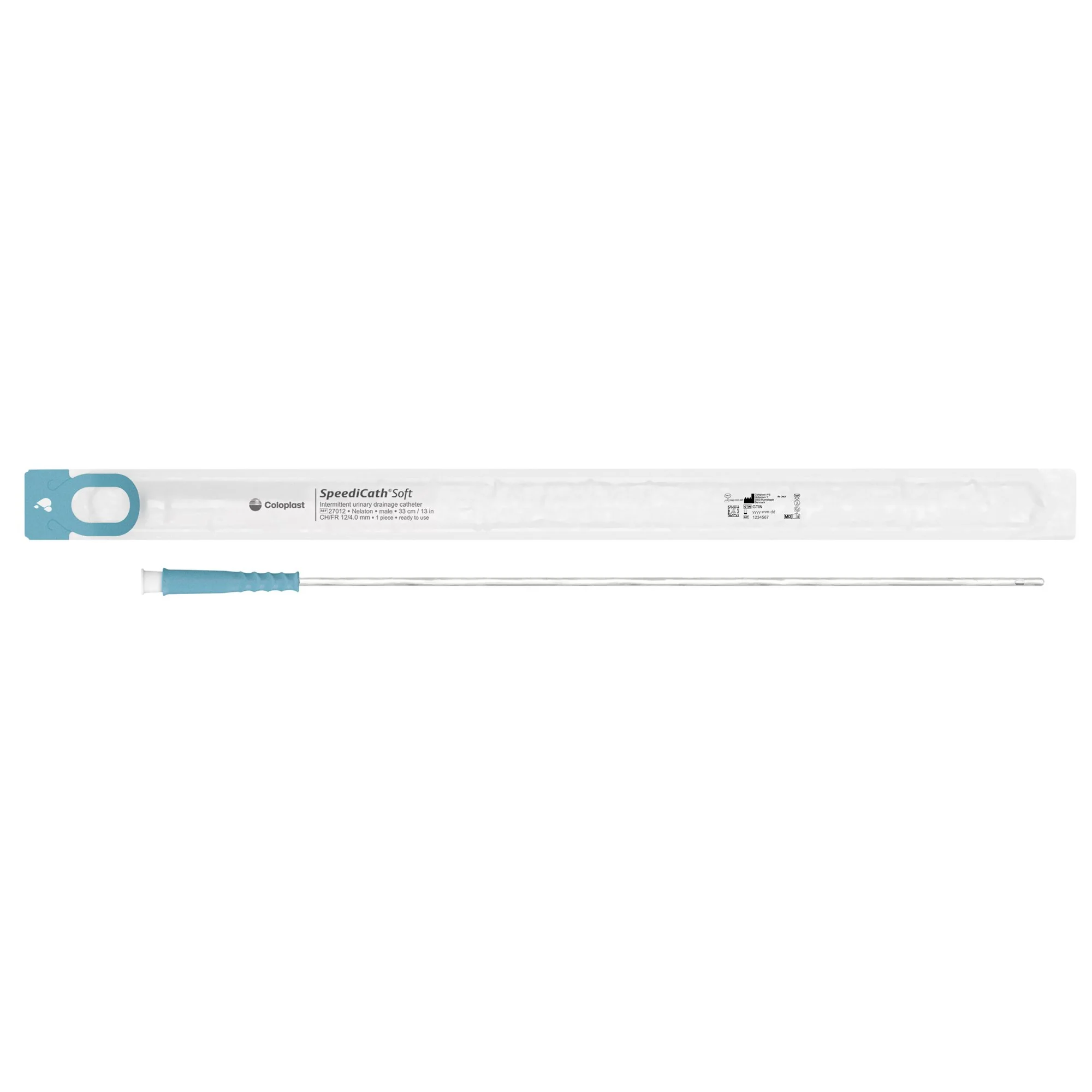SpeediCath® Soft 12Fr Straight Tip Urethral Catheter 13" - Box of 30