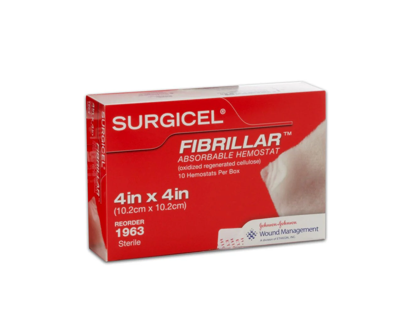 Surgicel® Fibrillar™ 1963 4 x 4 Inch Absorbable Hemostat