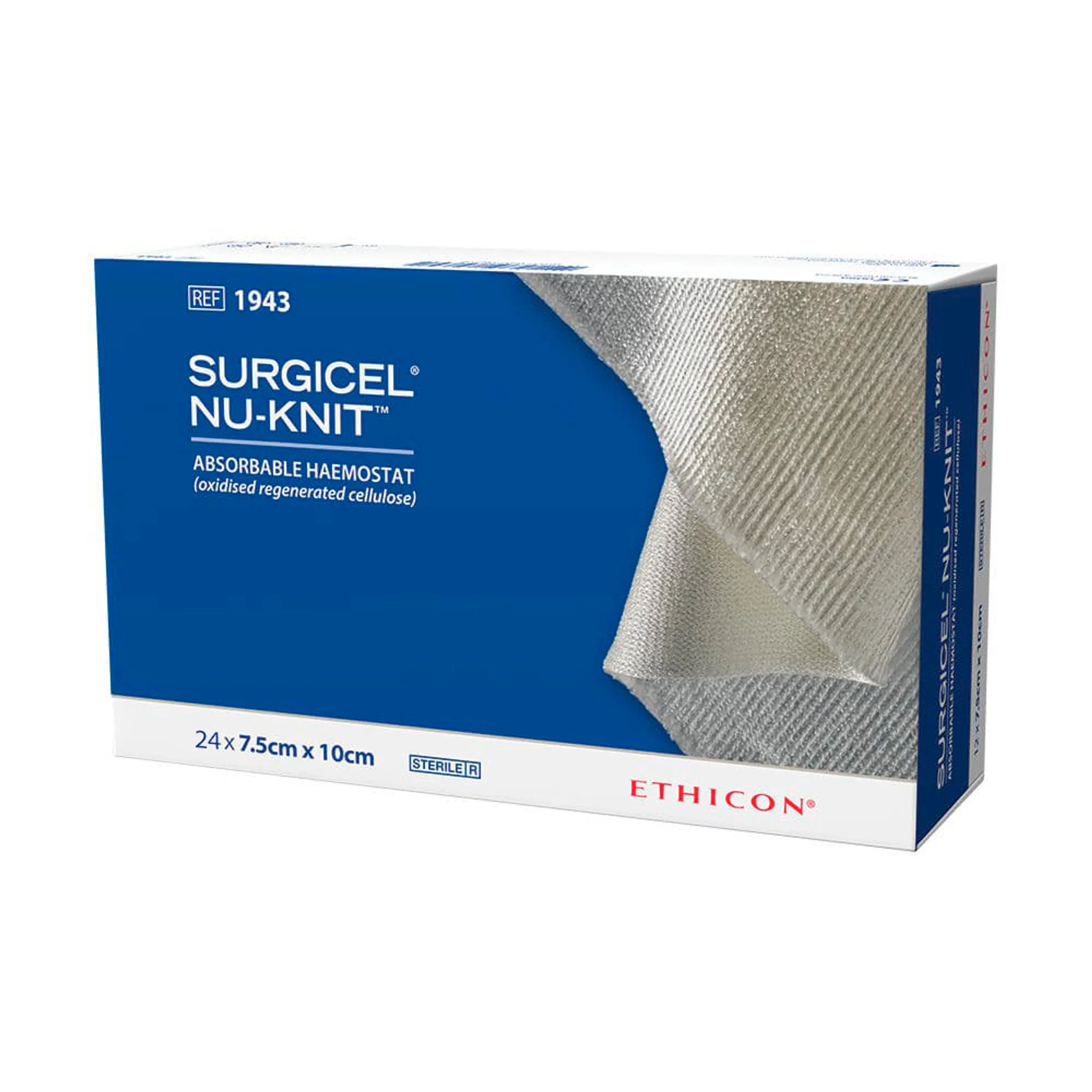Surgicel™ Nu-Knit 1943S 3 x 4 Inch Absorbable Hemostat - 10/Box
