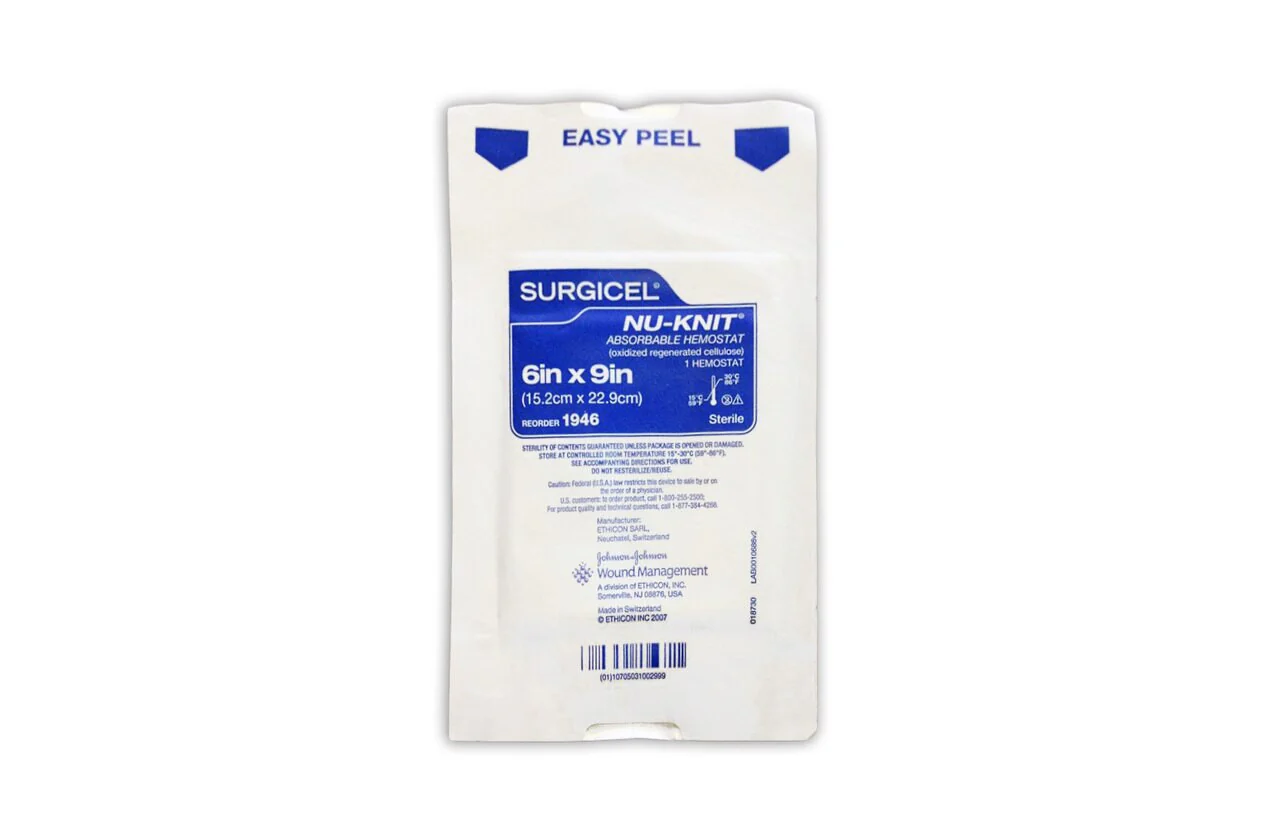 Surgicel™ Nu-Knit 1946 6 x 9 Inch Absorbable Hemostat - Single