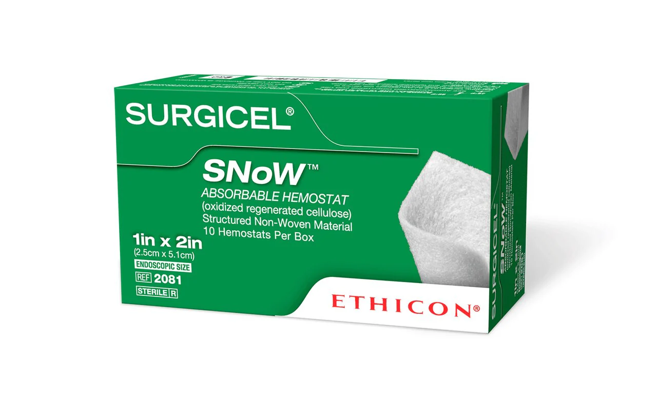 Surgicel® Snow™ 2081 1 x 2 Inch Absorbable Hemostat - 10/Box