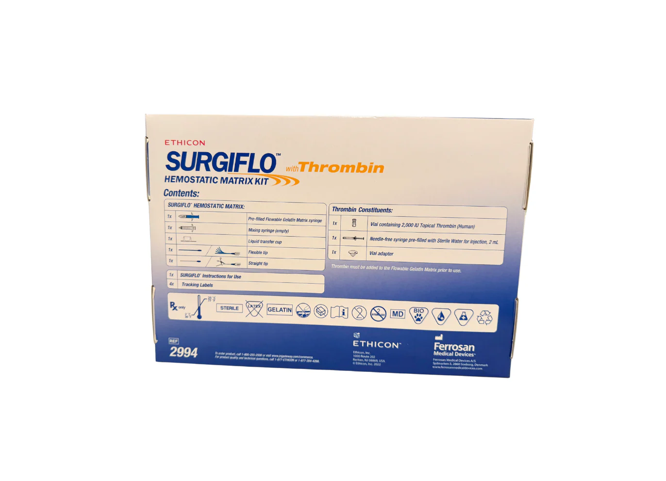 SURGIFLO® 8ml Hemostatic Matrix Kit with Thrombin - 2994 - Image 2
