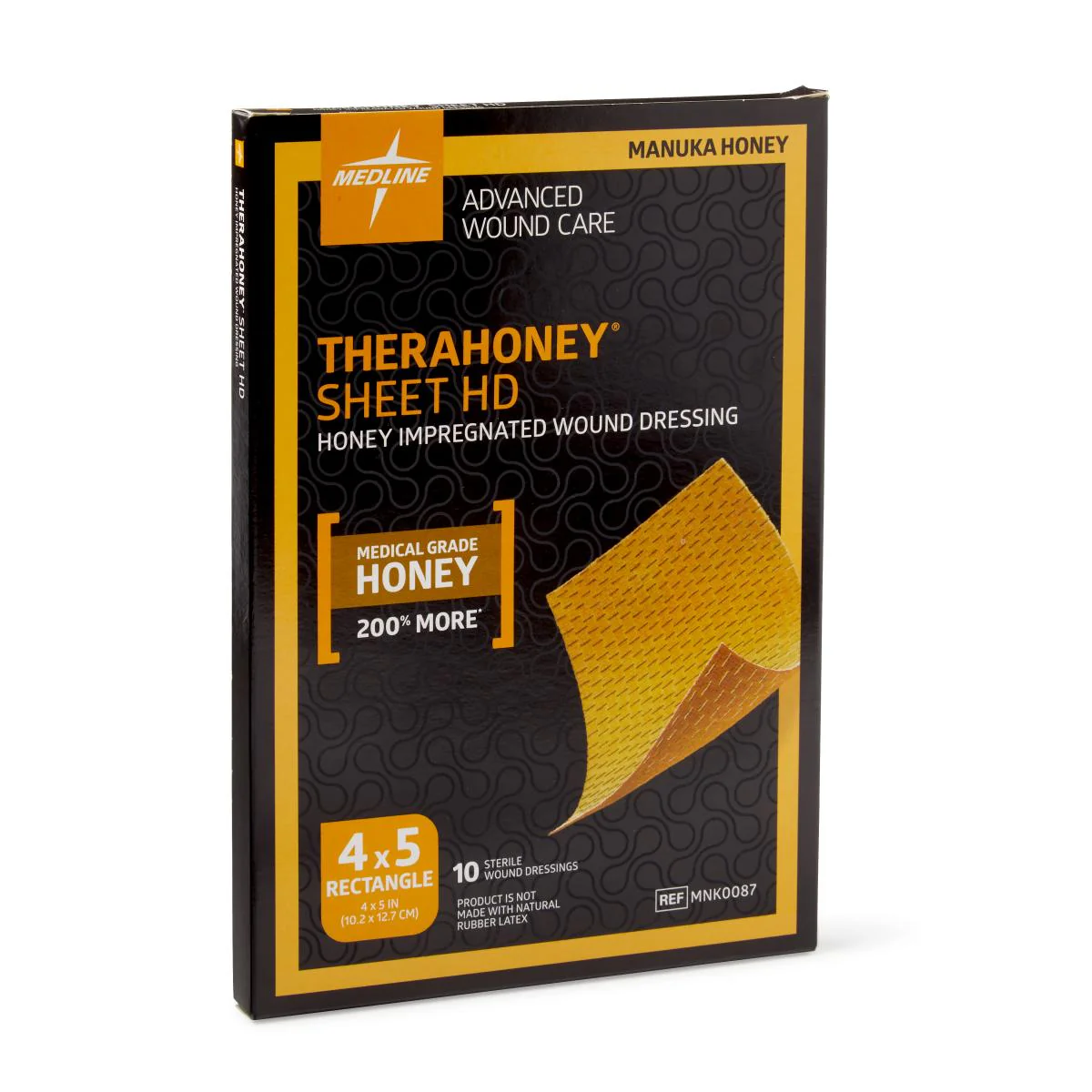 TheraHoney HD 4" x 5" Honey Wound Dressing Sheet- MNK0087