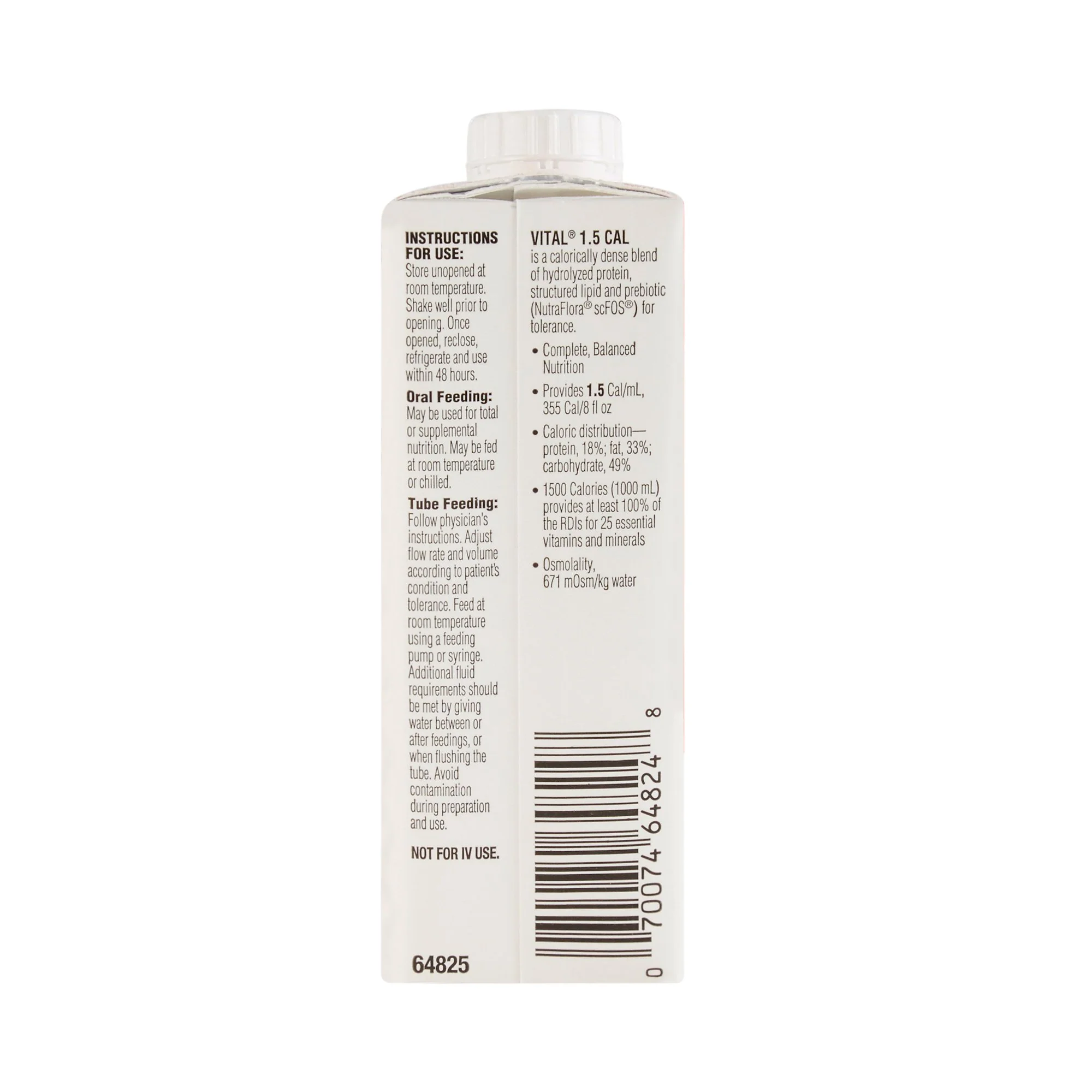 Vital® 1.5 Cal Vanilla Flavor 8oz Carton - Case of 24 - Image 3