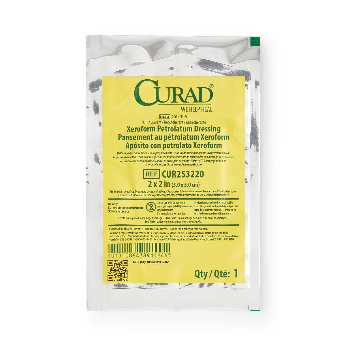Xeroform 2" x 2" Sterile Non-Adherent Petrolatum Gauze Dressing