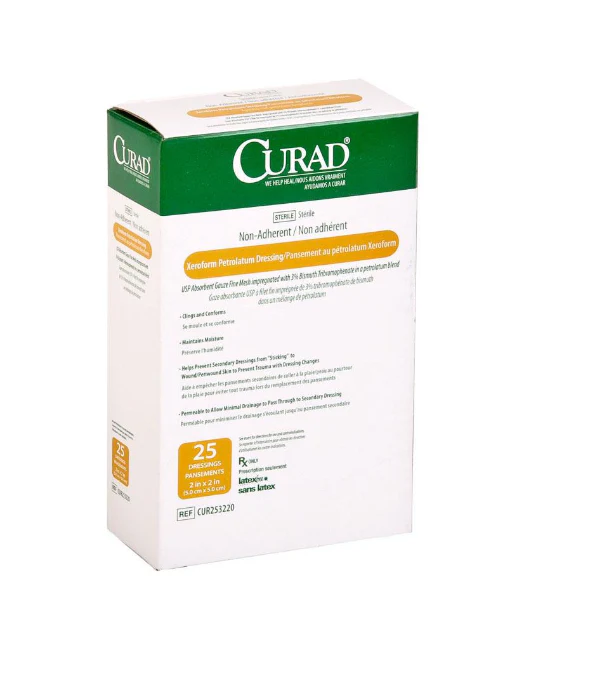 Xeroform 2" x 2" Sterile Non-Adherent Petrolatum Gauze Dressing - Image 2